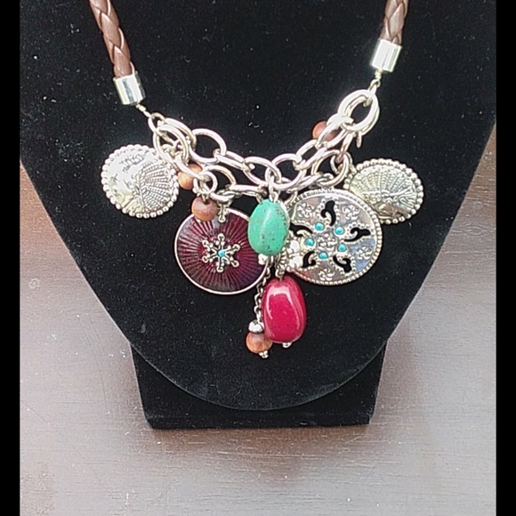 Necklace with leather strap - Picture 5 of 7